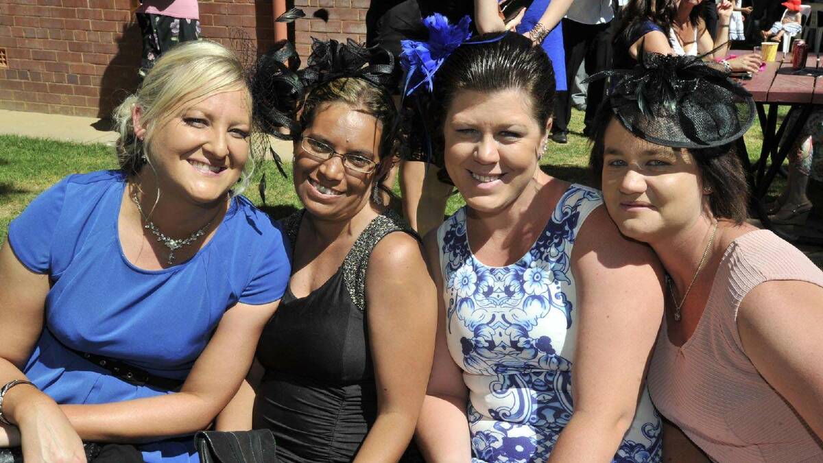 At the MTC Melbourne Cup race day are Agnetha Roxburgh, Sherri Henman, Amanda Dean and Sally Dean. Picture: Les Smith