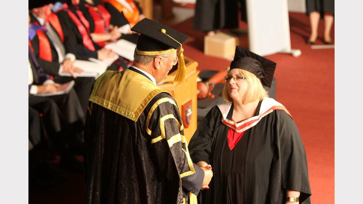Graduating from Charles Sturt University with a Bachelor of Social Science (Social Welfare) is Sharon Rebecchi. Picture: Daisy Huntly