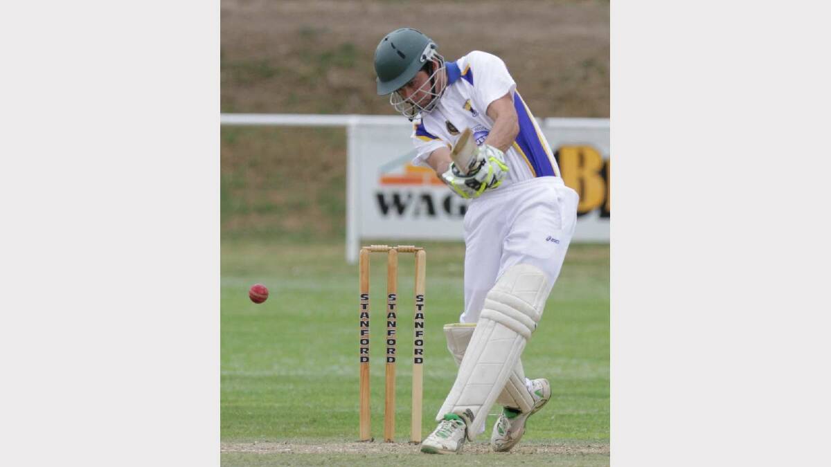 CRICKET: Kooringal Colts v Lake Albert at McPherson Oval. Jeremy Bunn keeps his eye on the ball. Picture: Les Smith