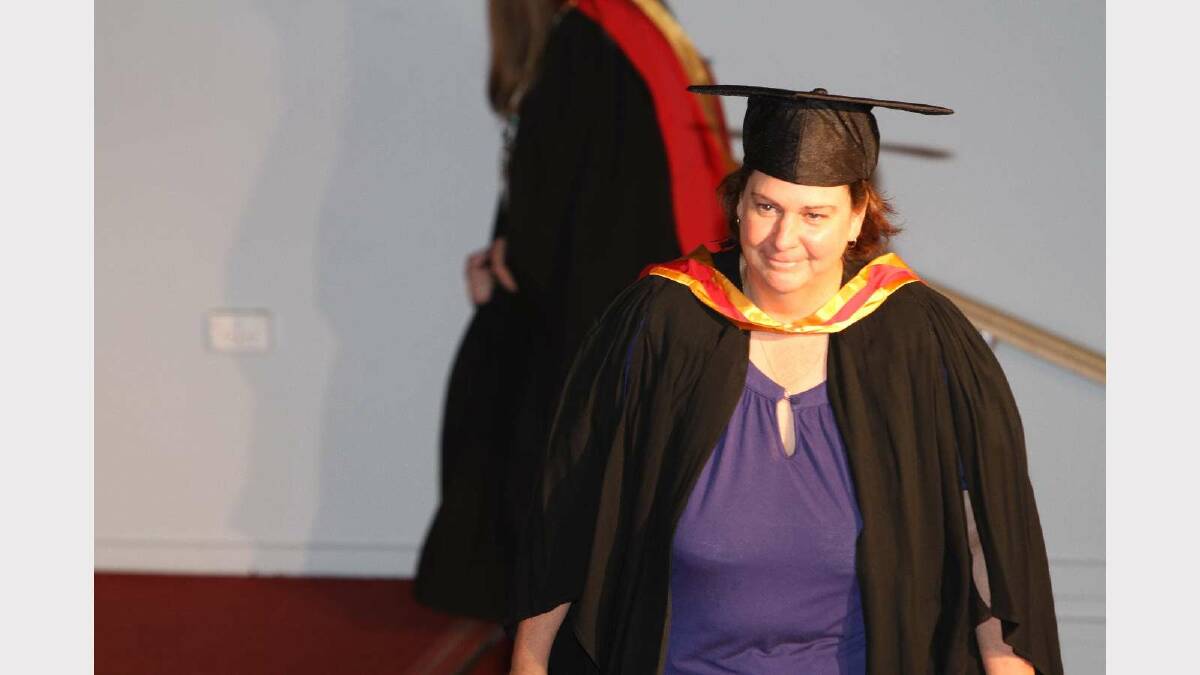 Graduating from Charles Sturt University with a Bachelor of Medical Science (Pathology) is Kim Roberts. Picture: Daisy Huntly