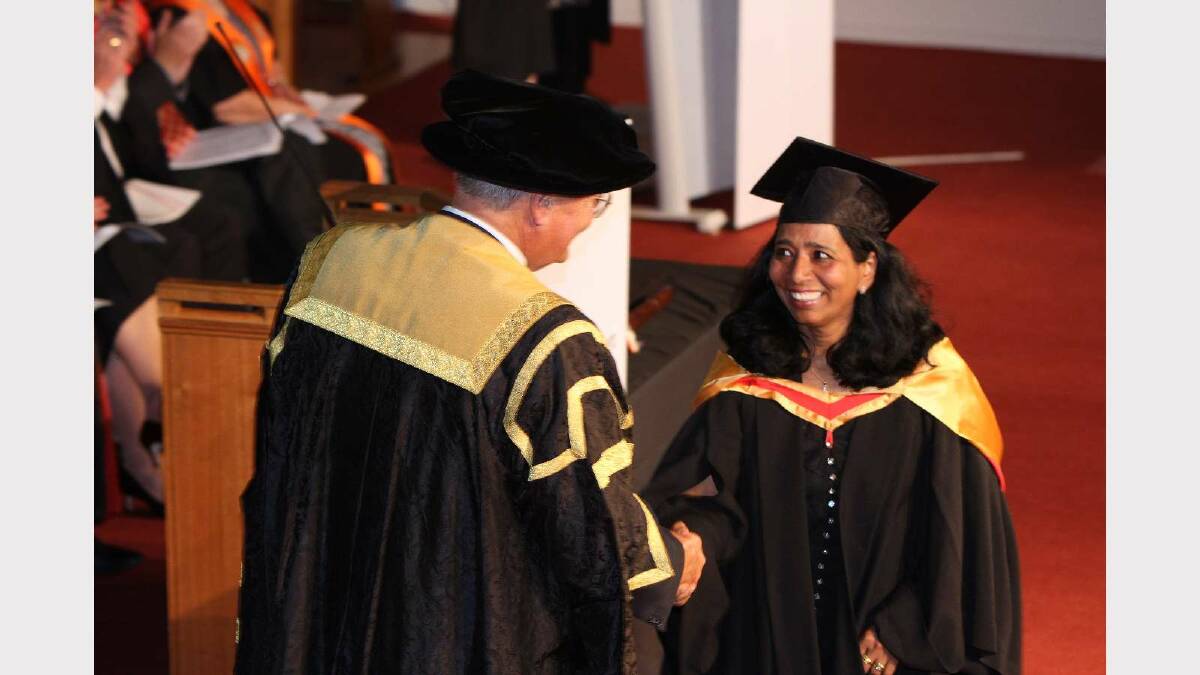 Graduating from Charles Sturt University with a Postgraduate Diploma of Medical Ultrasound is Falguni Pathak. Picture: Daisy Huntly