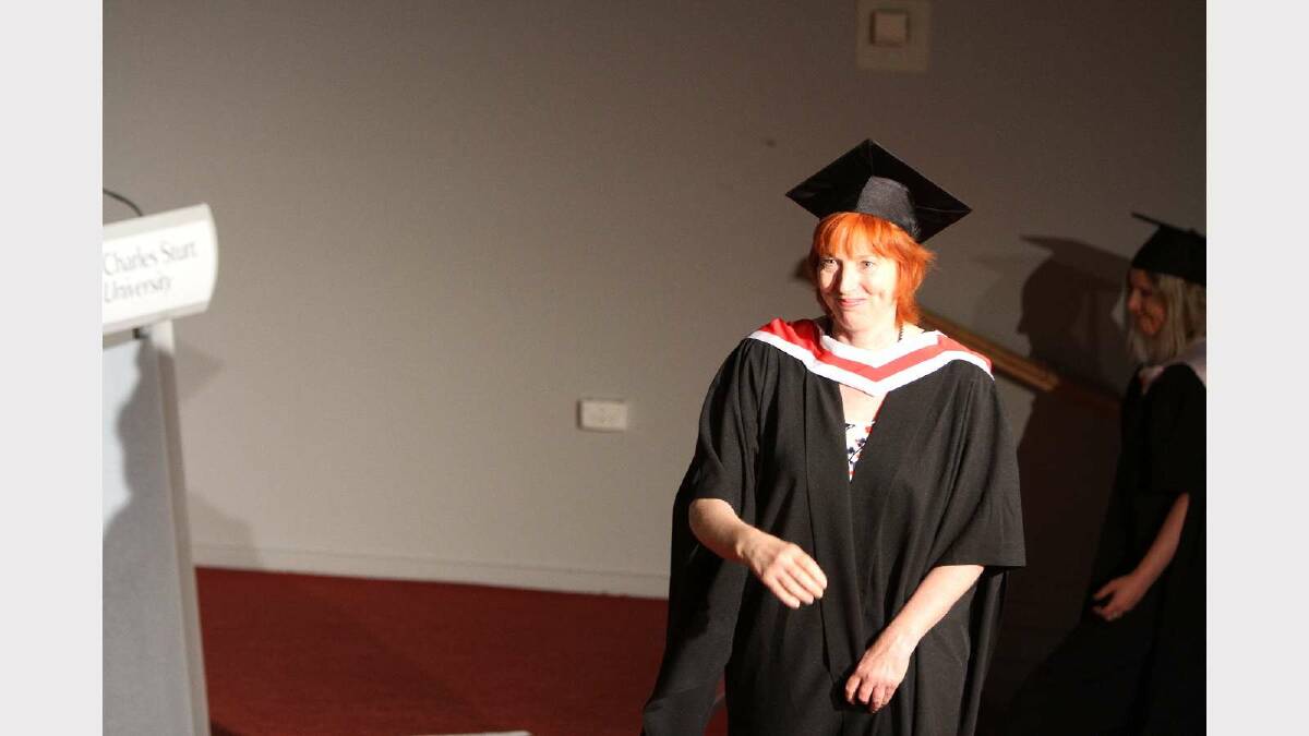 Graduating from Charles Sturt University with a Master of Social Work (Professional Qualifying) is Julee Payne. Picture: Daisy Huntly