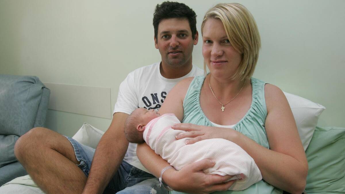 Zara Tagliapietra was the first baby born in Wagga, arriving at 2.20am at Calvary. Parents Paul and Nicole expected their bundle of joy on New Year's Eve. Picture: Addison Hamilton