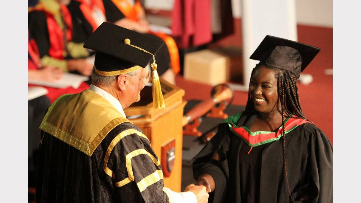Graduating from Charles Sturt University with a Bachelor of Teaching (Secondary) is Elsie Tweneboa. Picture: Daisy Huntly