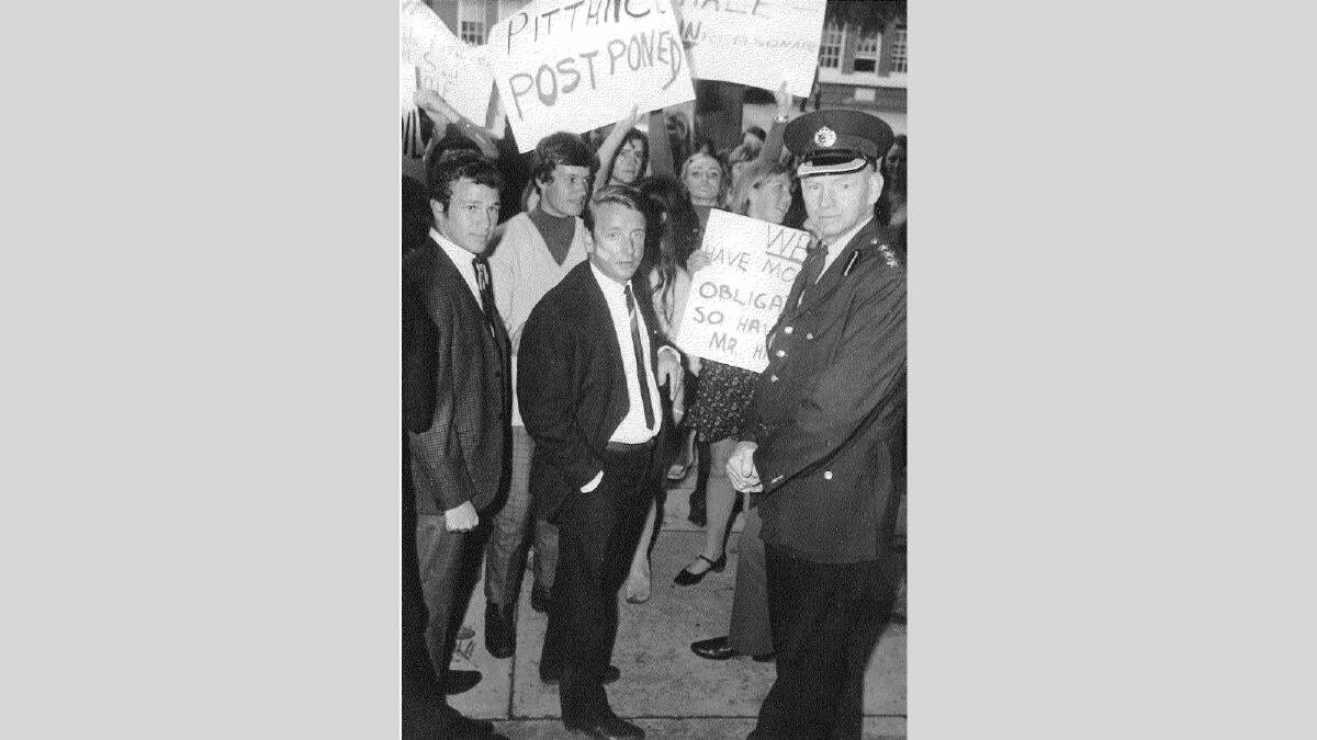 Students hold a protest in 1969. Picture: Regional Archives