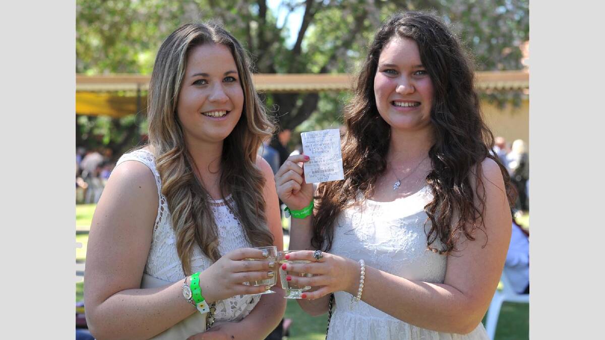 At the MTC Melbourne Cup race day are Emma Freeman and Vanessa Patey. Picture: Michael Frogley