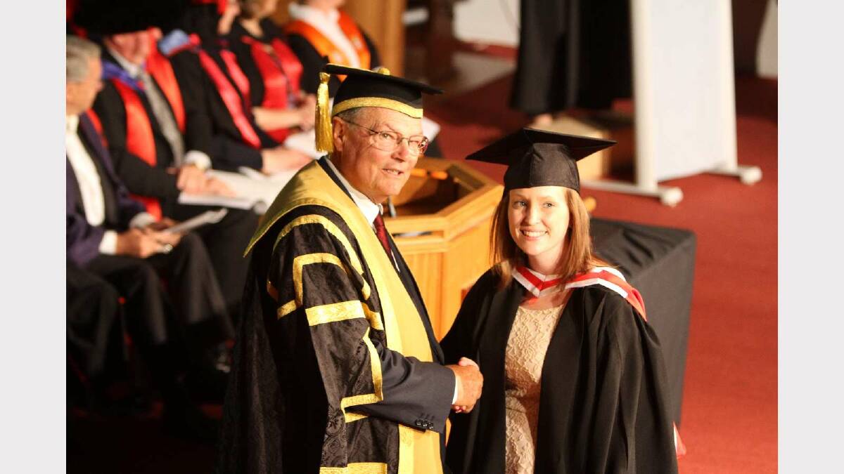 Graduating from Charles Sturt University with a Bachelor of Social Science (Social Welfare) is Louise Benson. Picture: Daisy Huntly