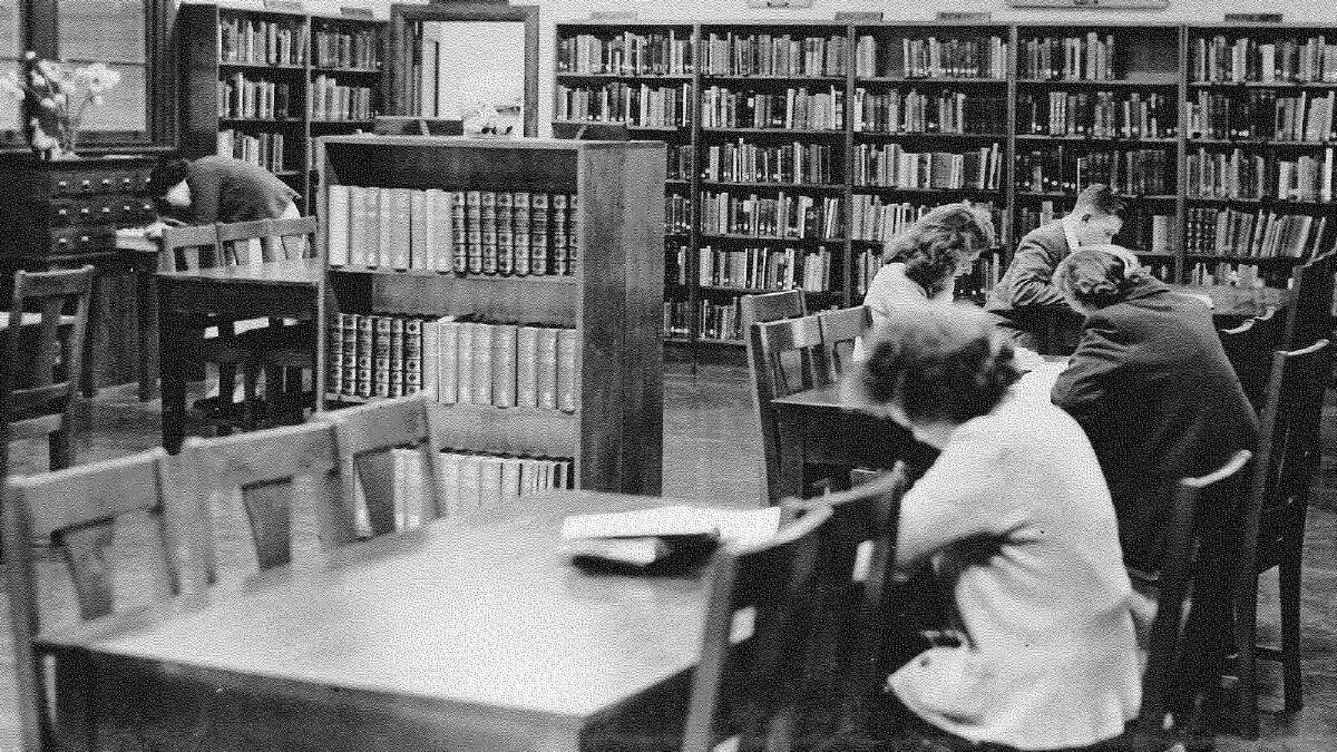 Students at work in the library in 1950. Picture: Regional Archives