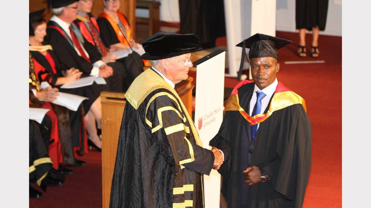 Graduating from Charles Sturt University with a Bachelor of Medical Radiation Science (Medical Imaging) is Musoni Ndayizeye. Picture: Daisy Huntly