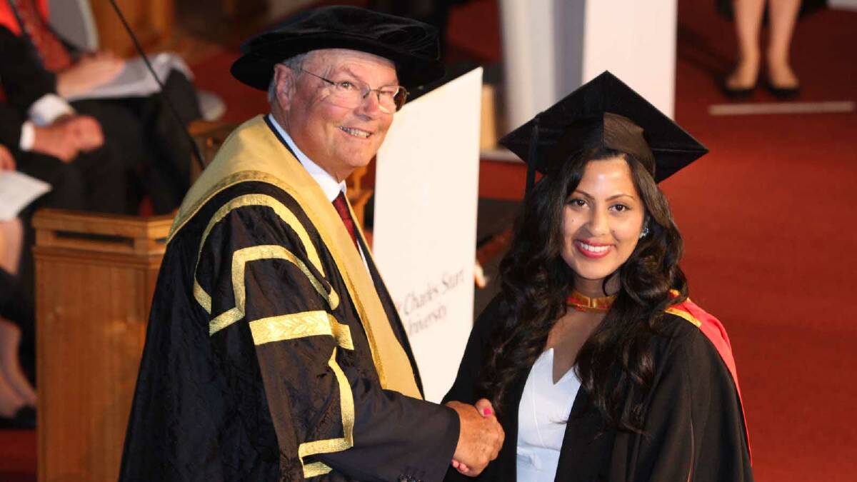 Graduating from Charles Sturt University with a Bachelor of Pharmacy is Annette Joseph. Picture: Daisy Huntly