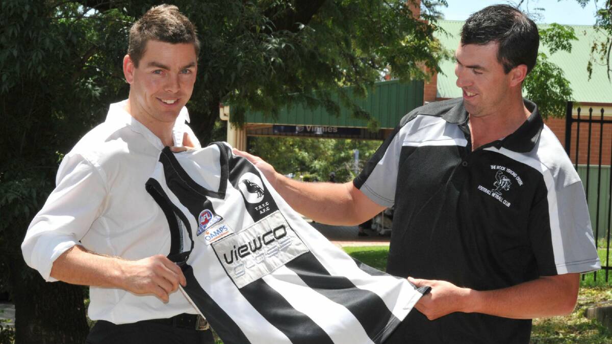 OUTGOING: Ryan Chamberlain pulled on the black and white in 2011 but has left the club for Coolamon.