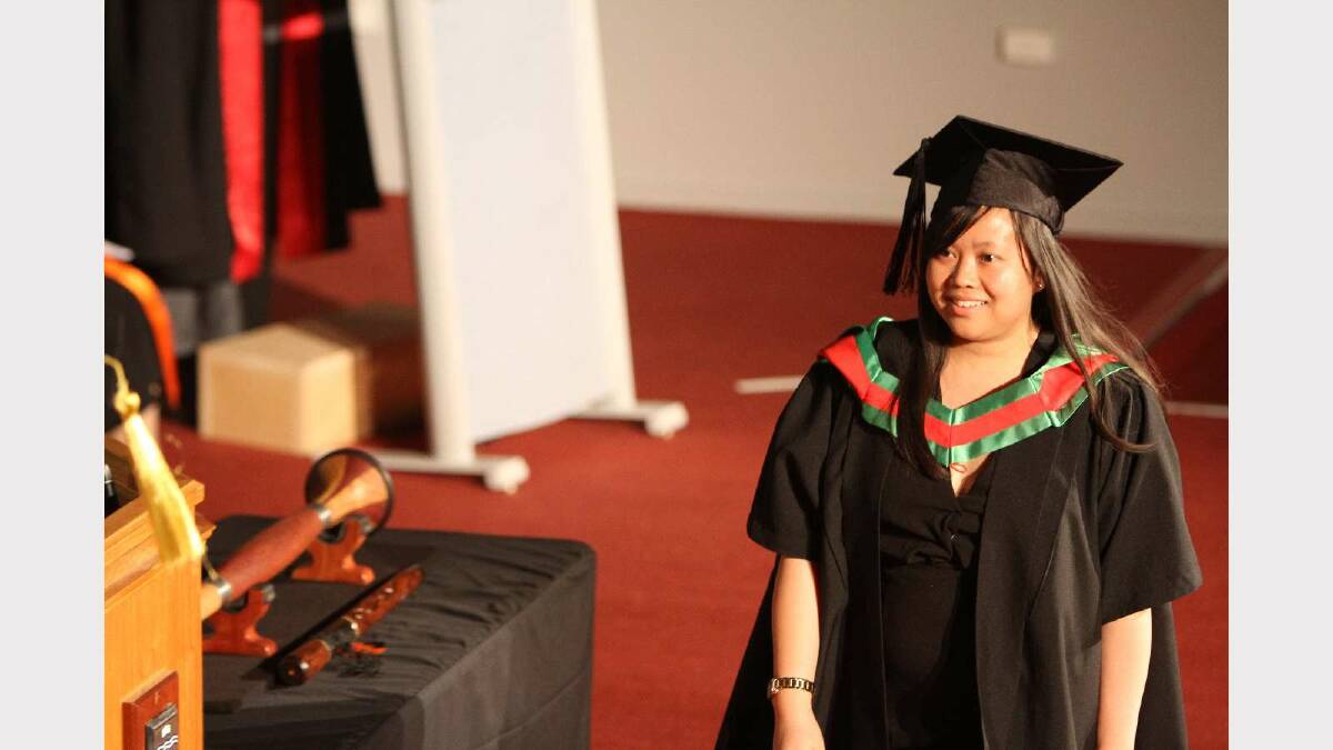 Graduating from Charles Sturt University with a Master of Information Studies is Iris Gonzales. Picture: Daisy Huntly