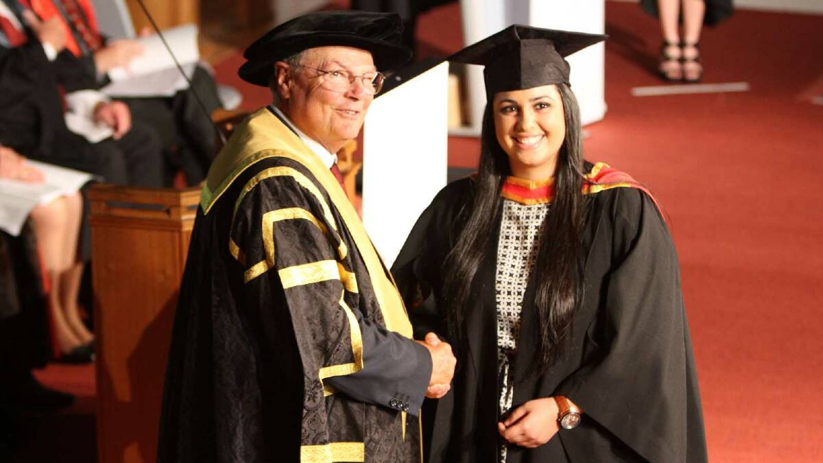 Graduating from Charles Sturt University with a Bachelor of Pharmacy is Sarah-Jane Yacoub. Picture: Daisy Huntly