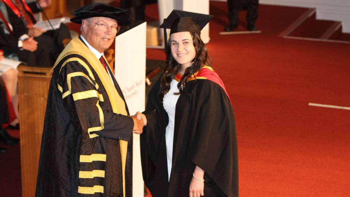 Graduating from Charles Sturt University with a Bachelor of Pharmacy is Belinda Fattore (with distinction). Picture: Daisy Huntly