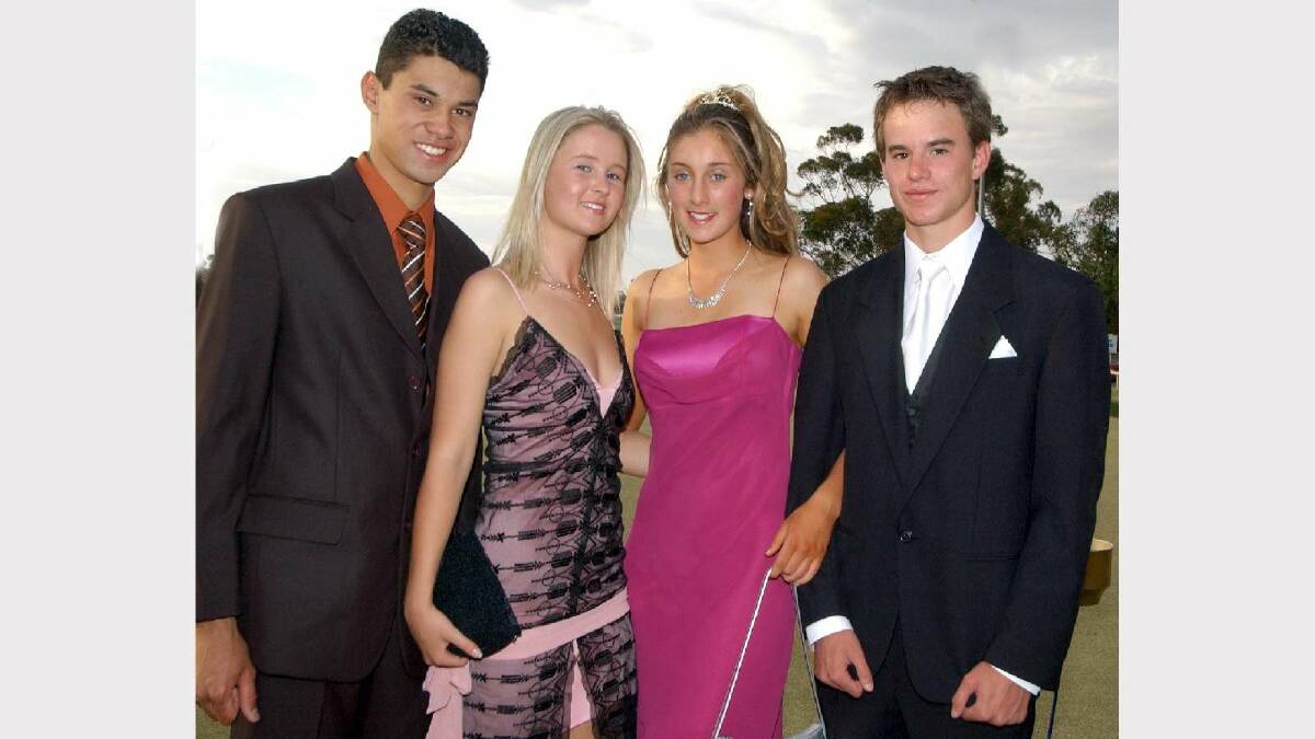 Kevin Pettitt, Kate Foster, Jane Smithard and Tim Virgona at The Riverina Anglican College (TRAC) Year 10 formal in 2004. Picture: Les Smith