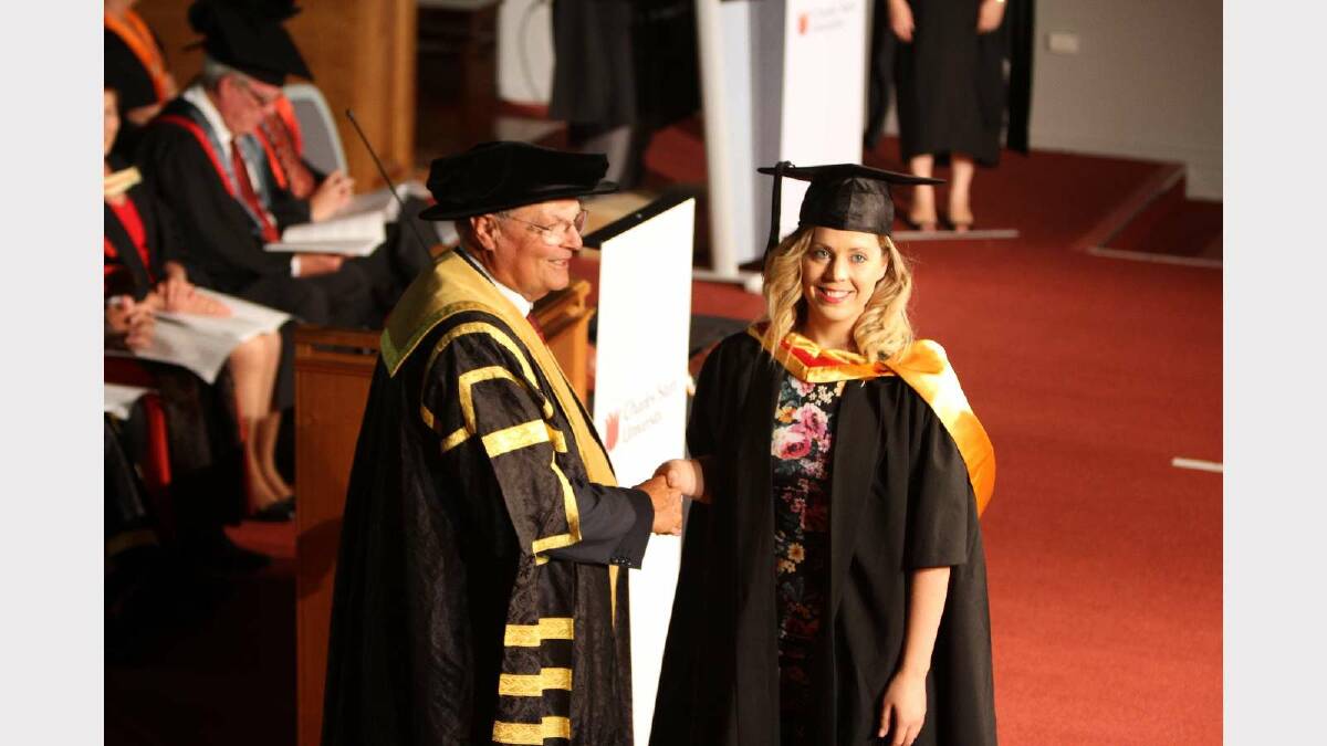 Graduating from Charles Sturt University with a Master of Medical Science (Pathology) with distinction is Georgia Smith. Picture: Daisy Huntly