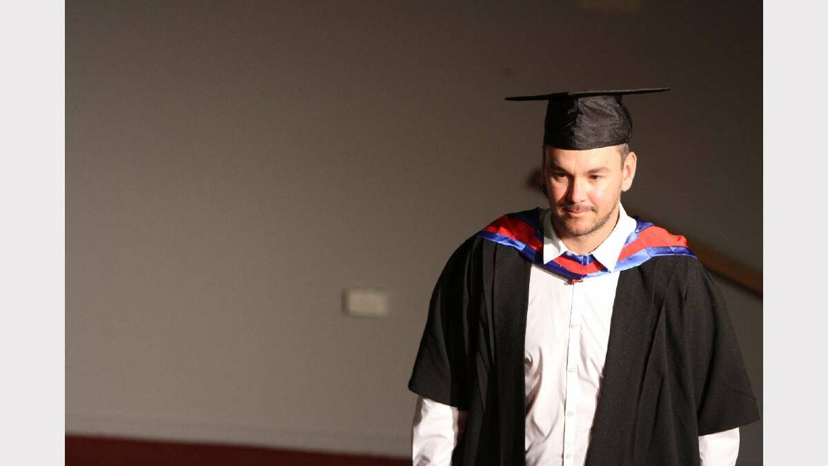 Graduating from Charles Sturt University with a Master of Human Resource Management is Troy Wright. Picture: Daisy Huntly