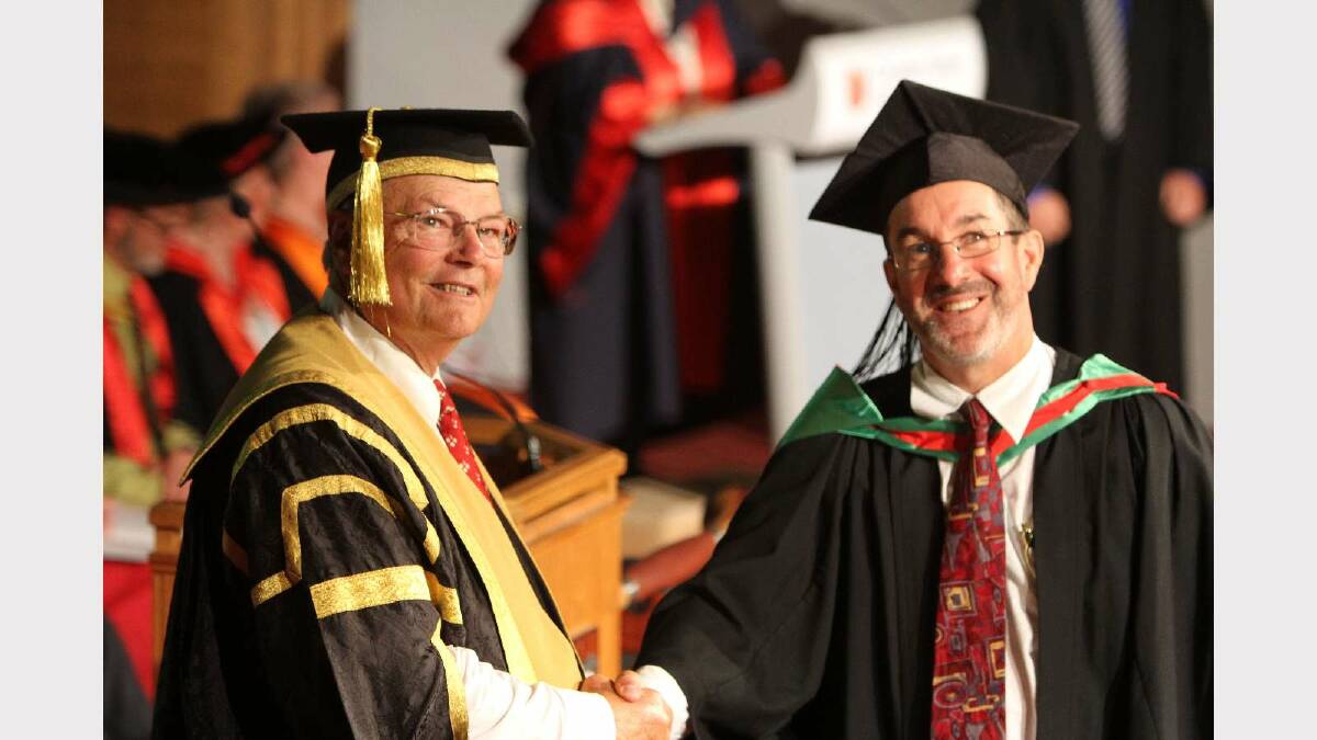 Graduating from Charles Sturt University with a Bachelor of Education (Technology and Applied Sciences) is Geoff Lynch. Picture: Daisy Huntly