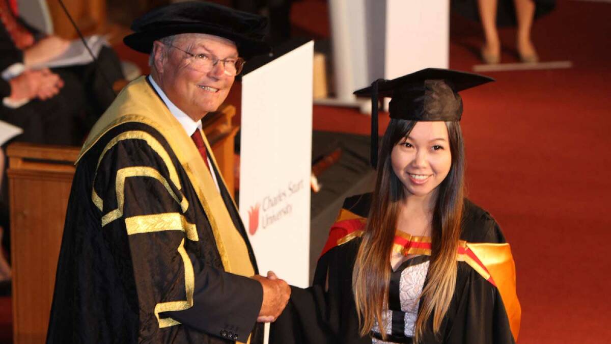 Graduating from Charles Sturt University with a Bachelor of Pharmacy is Lyna Nguyen. Picture: Daisy Huntly