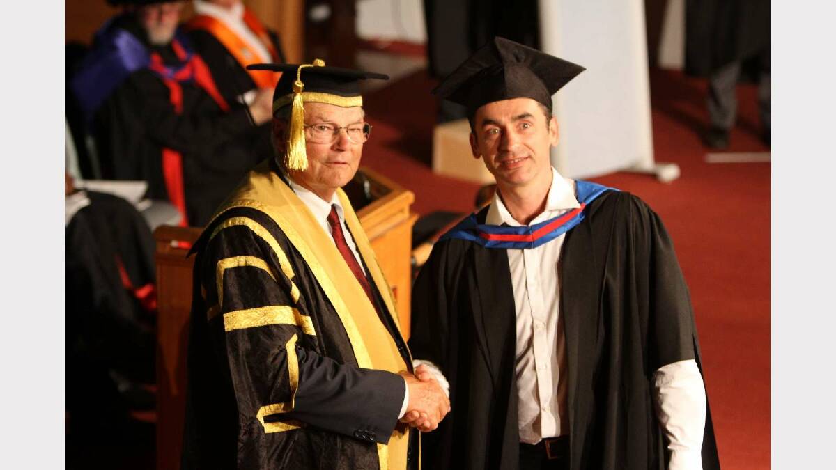 Graduating from Charles Sturt University with a Master of Information Systems Security is Jozef Lauko. Picture: Daisy Huntly