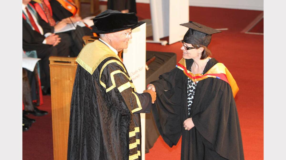 Graduating from Charles Sturt University with a Graduate Certificate in Health Services Management is Kristy Alchin. Picture: Daisy Huntly
