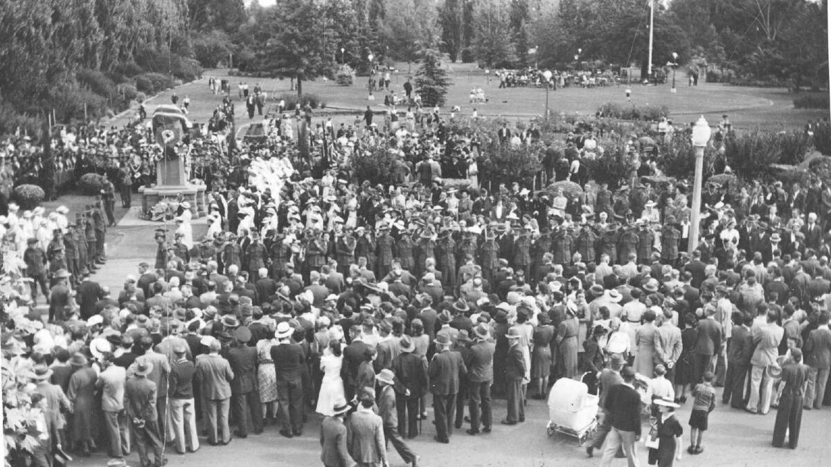The Victory Memorial Gardens, circa 1945. Picture: Wagga and District Historical Society