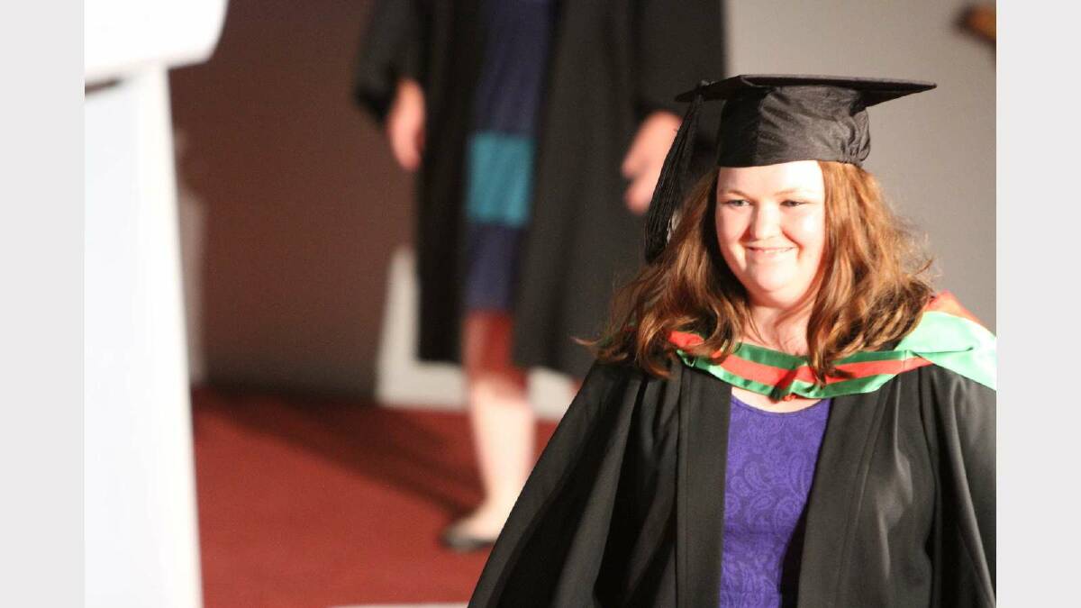 Graduating from Charles Sturt Univerity with a Bachelor of Information Studies is Lisa Carley. Picture: Daisy Huntly