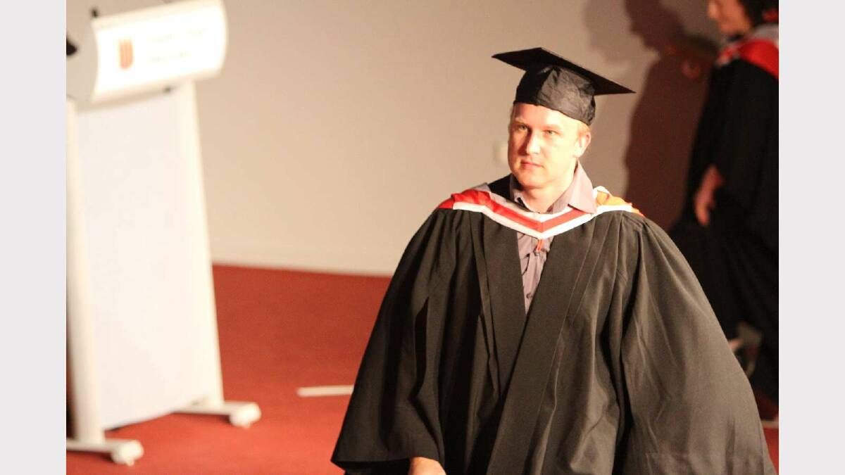 Graduating from Charles Sturt University with a Bachelor of Social Science (Social Welfare) is Christopher Skurrie. Picture: Daisy Huntly