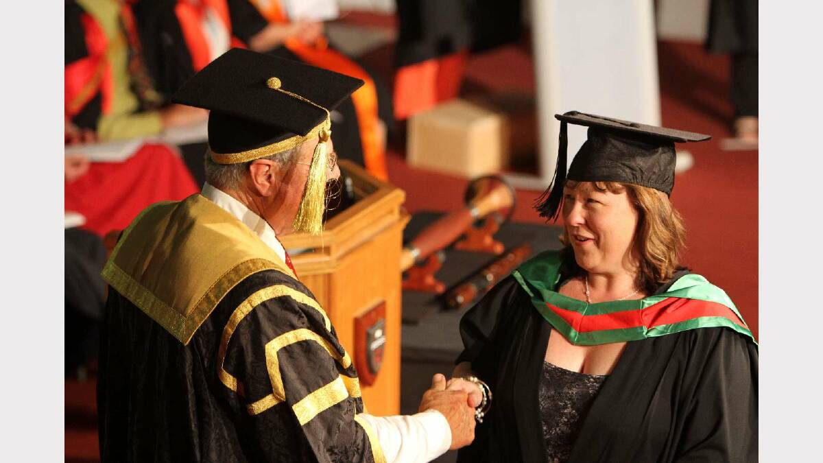 Graduating from Charles Sturt University with a Master of Education (Teacher Librarianship) is Christine Negus. Picture: Daisy Huntly