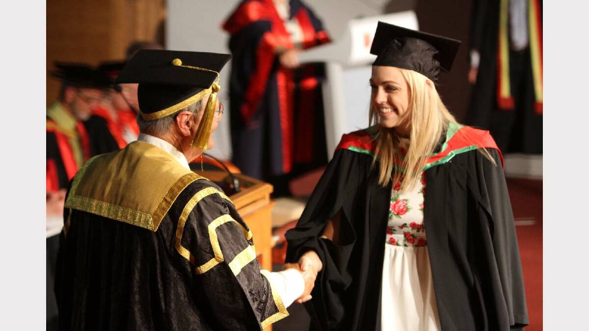 Graduating from Charles Sturt University with a Bachelor of Education (Primary) is Gemma Loud. Picture: Daisy Huntly