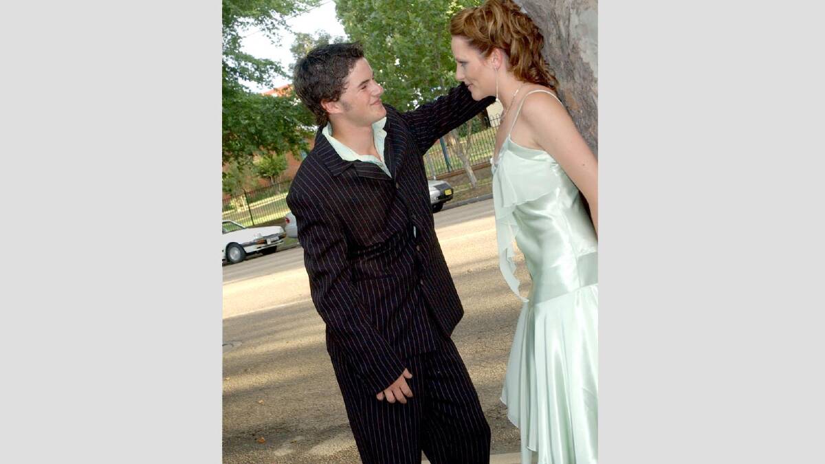 Mark Bryant and Ali Turner at the Wagga Christian College Year 10 formal in 2004. Picture: Amy Brabin