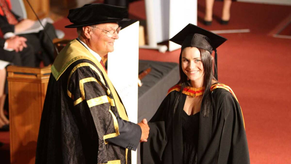 Graduating from Charles Sturt University with a Bachelor of Pharmacy is Bridgette Whyte. Picture: Daisy Huntly