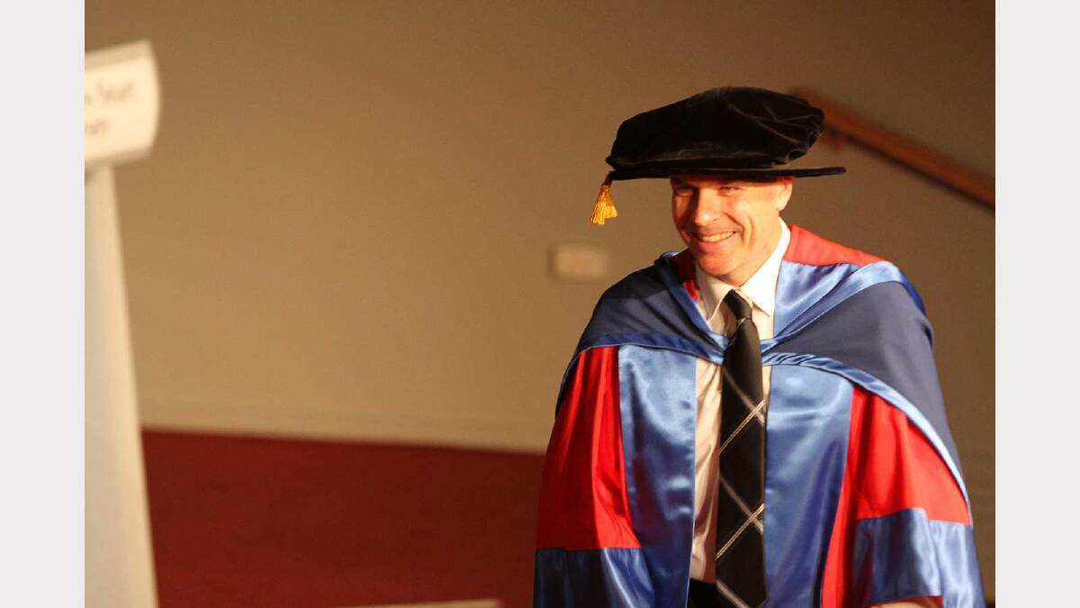 Graduating from Charles Sturt University with a Doctor of Business Administration is Gregory Dresser. Picture: Daisy Huntly