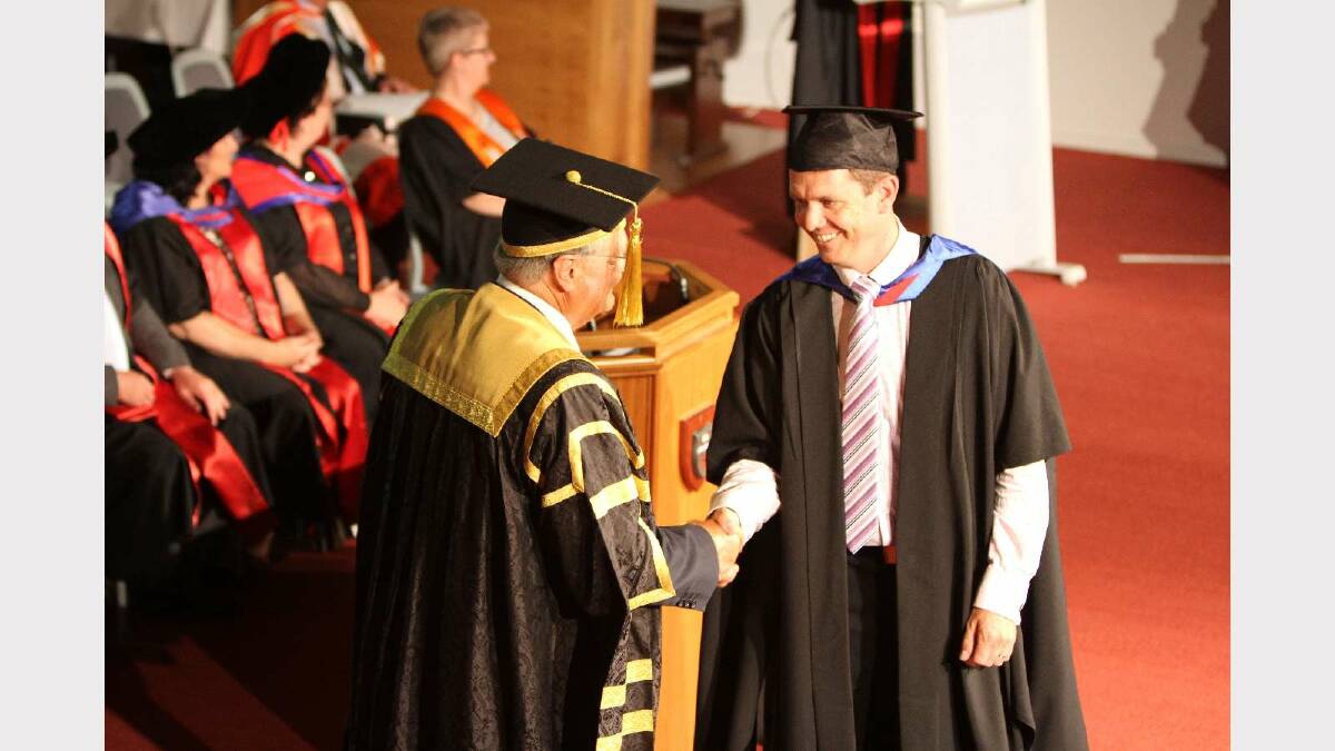 Graduating from Charles Sturt University with a Master of Business Administration is David Hohnke. Picture: Daisy Huntly