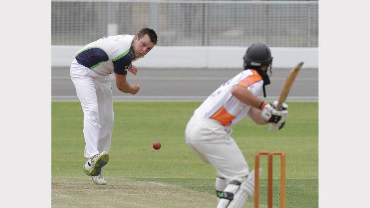 CRICKET: Wagga RSL v Wagga City at Wagga Cricket Ground. Wagga City bowler Dom Alexander. Picture: Les Smith