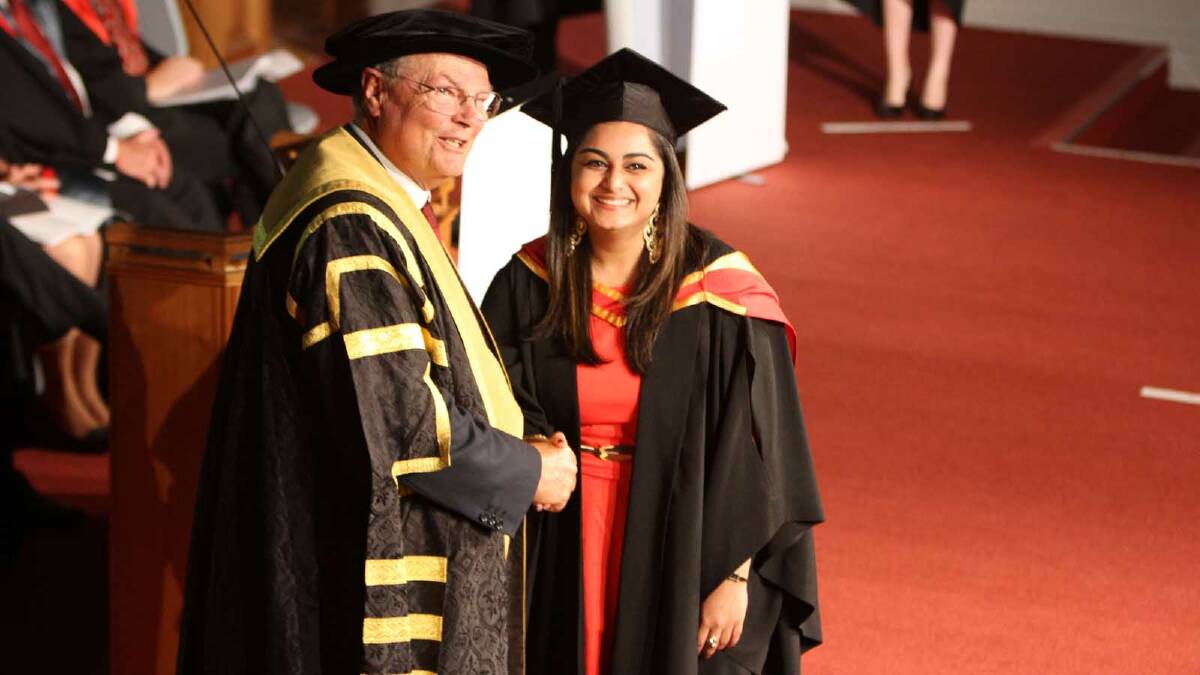 Graduating from Charles Sturt University with a Bachelor of Pharmacy is Pooja Balgi. Picture: Daisy Huntly