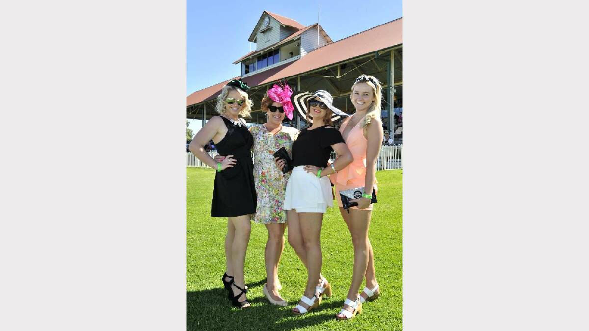 At the MTC Melbourne Cup race day are Samantha Peach, Lucinda Webb, Mariah Robertson and Olivia Wilcox. Picture: Les Smith