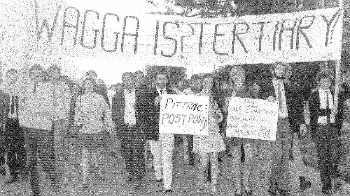 Participants in a protest in 1969. Picture: Regional Archives