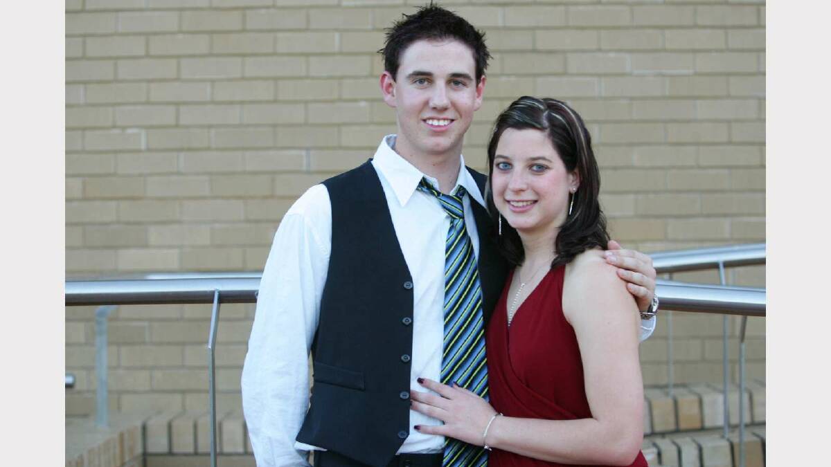 Greg Tilden and Tegan Presker at the Wagga Christian College formal in 2005. Picture: Les Smith