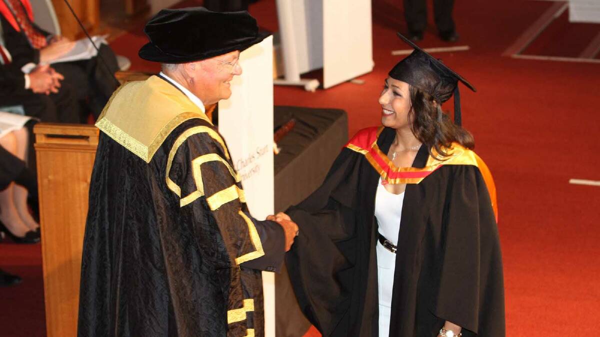 Graduating from Charles Sturt University with a Bachelor of Pharmacy is Pranibhay Nand. Picture: Daisy Huntly