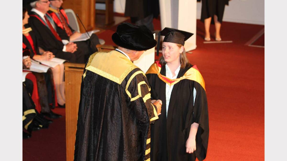 Graduating from Charles Sturt University with a Bachelor of Medical Science (Pathology) is Melissa Brown. Picture: Daisy Huntly