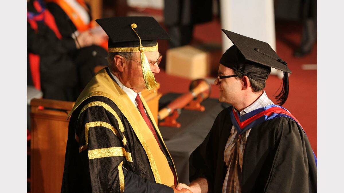 Graduating from Charles Sturt University with a Master of Management (Information Technology) is Anthony Prescott. Picture: Daisy Huntly