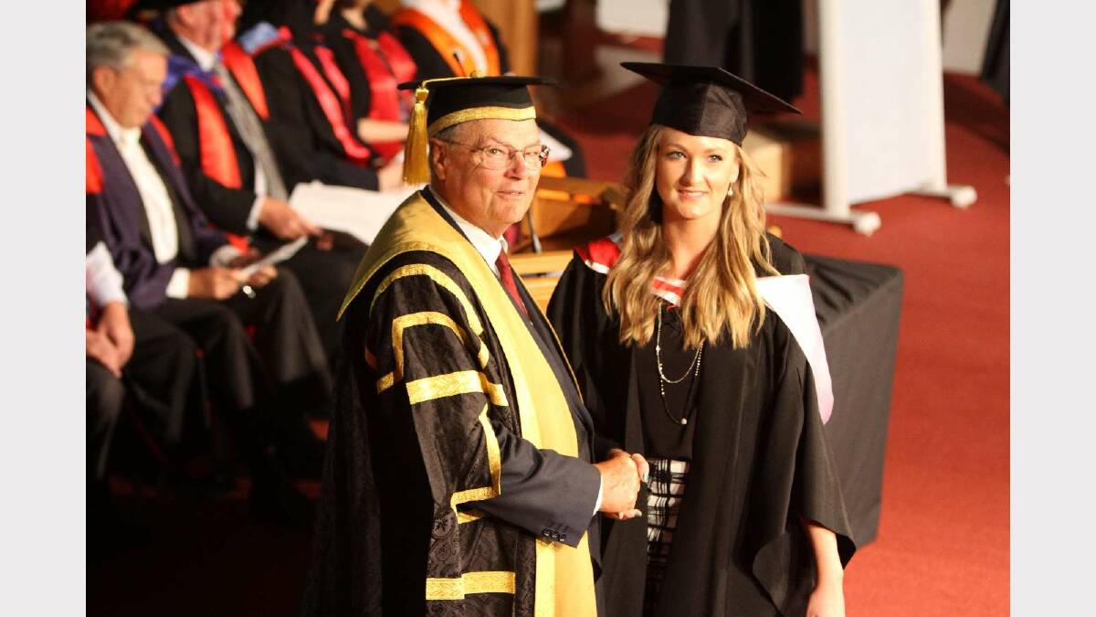 Graduating from Charles Sturt University with a Bachelor of Social Science (Social Welfare) is Samantha George. Picture: Daisy Huntly