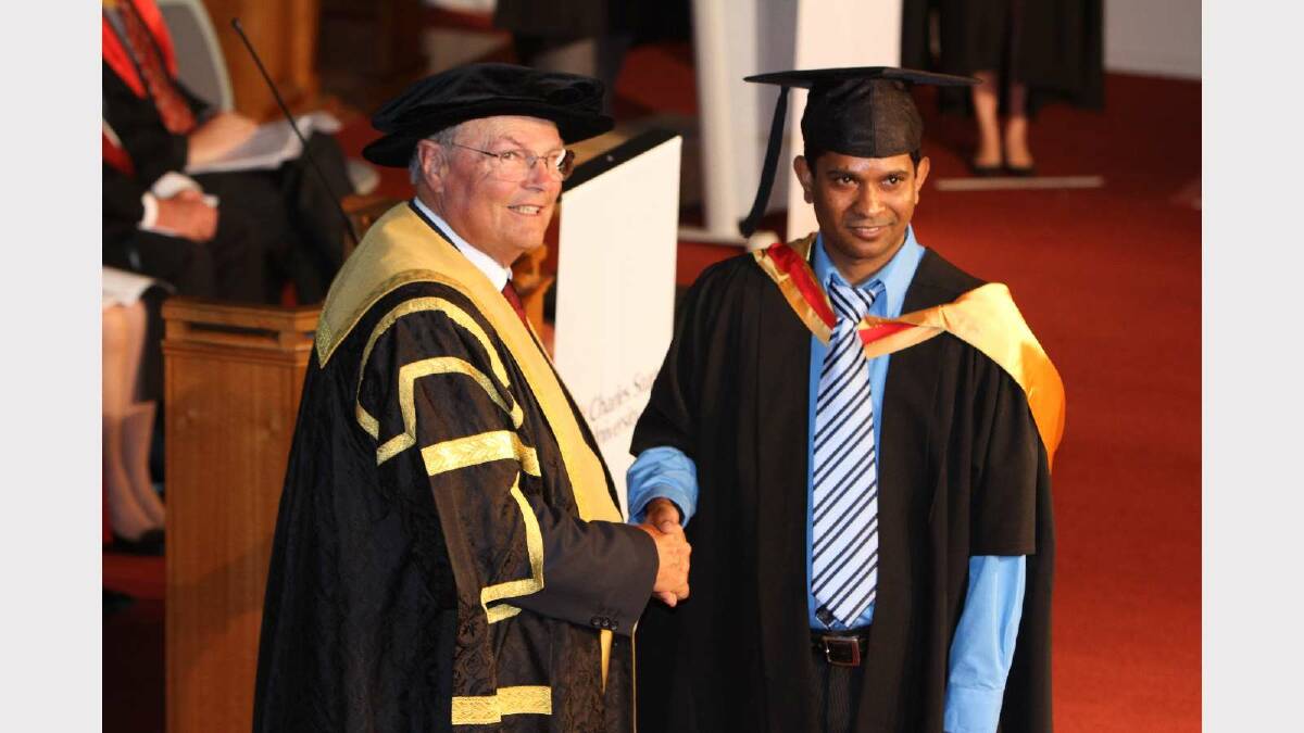 Graduating from Charles Sturt University with a Master of Medical Science (Pathology) is Ronal Lal. Picture: Daisy Huntly