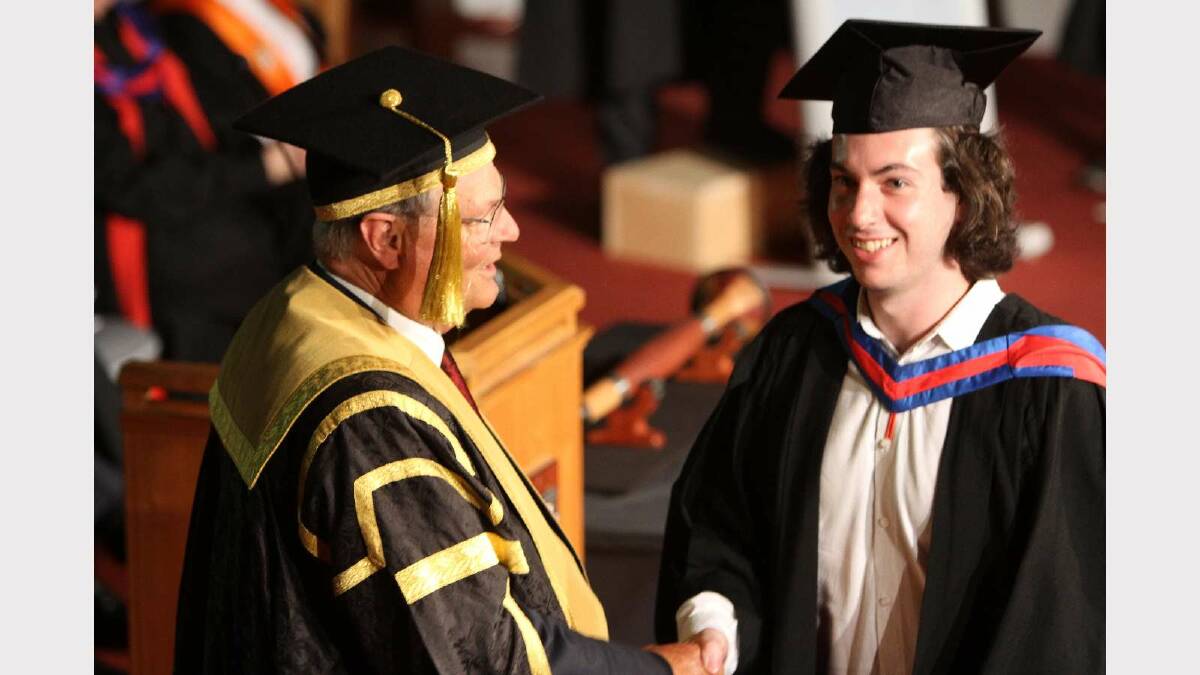 Graduating from Charles Sturt University with a Bachelor of Information Technology with distinction is Brent Robinson. Picture: Daisy Huntly
