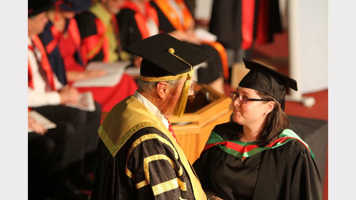 Graduating from Charles Sturt University with a Master of Information Studies is Tracey Cunningham. Picture: Daisy Huntly