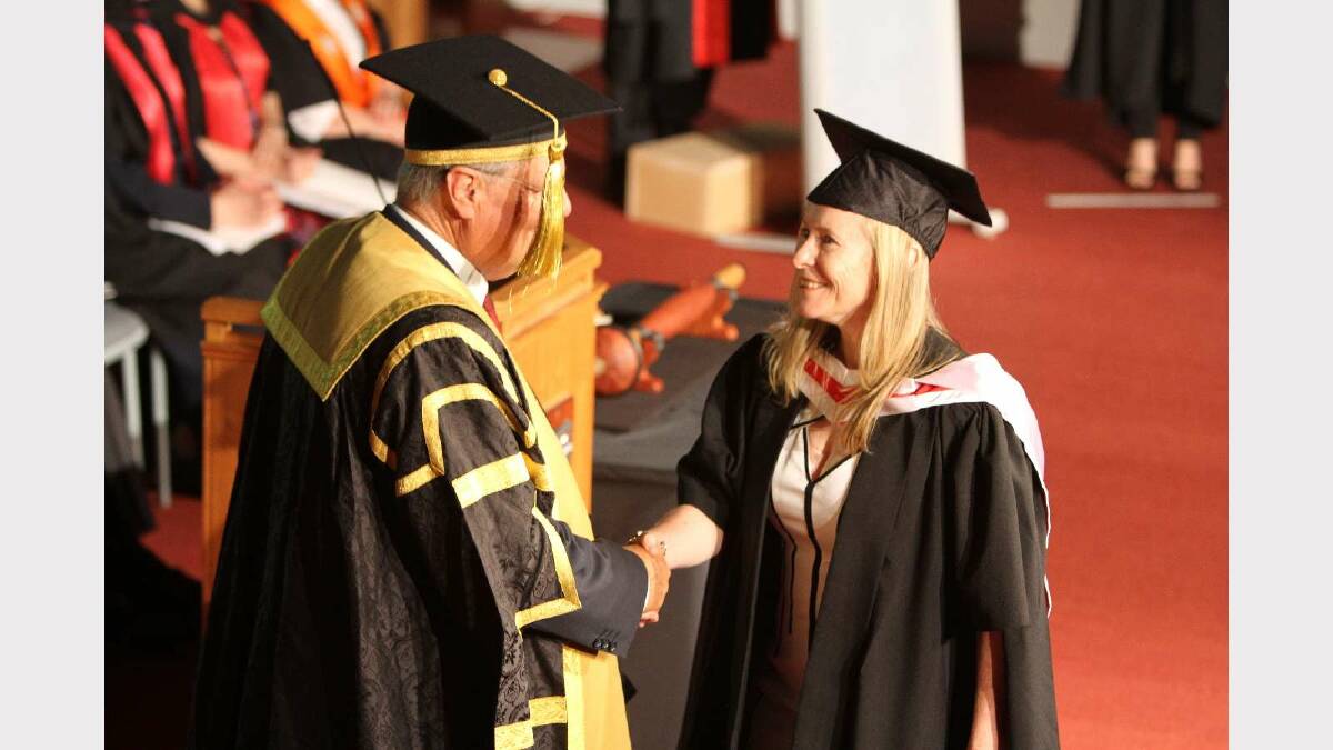 Graduating from Charles Sturt University with a Master of Child and Adolescent Welfare is Melissa Bennett. Picture: Daisy Huntly