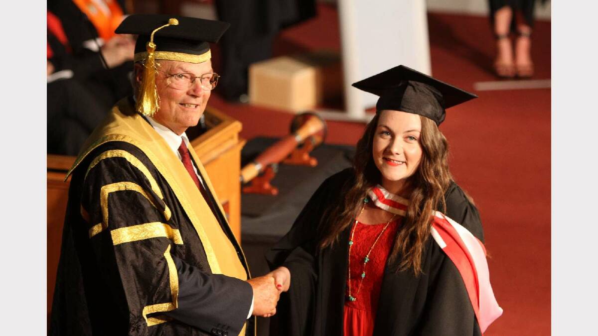 Graduating from Charles Sturt University with a Bachelor of Arts (Acting for Screen and Stage) is Tessa Marshall. Picture: Daisy Huntly