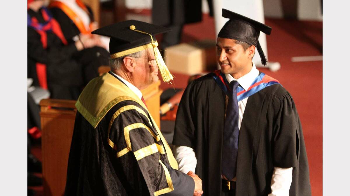 Graduating from Charles Sturt University with a Master of Networking and System Administration is Rinaldo D'Souza. Picture: Daisy Huntly