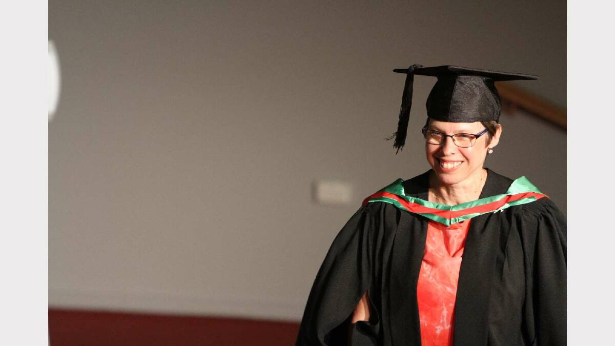 Graduating from Charles Sturt University with a Bachelor of Arts (Library and Information Science) is Kerrie Peterson. Picture: Daisy Huntly